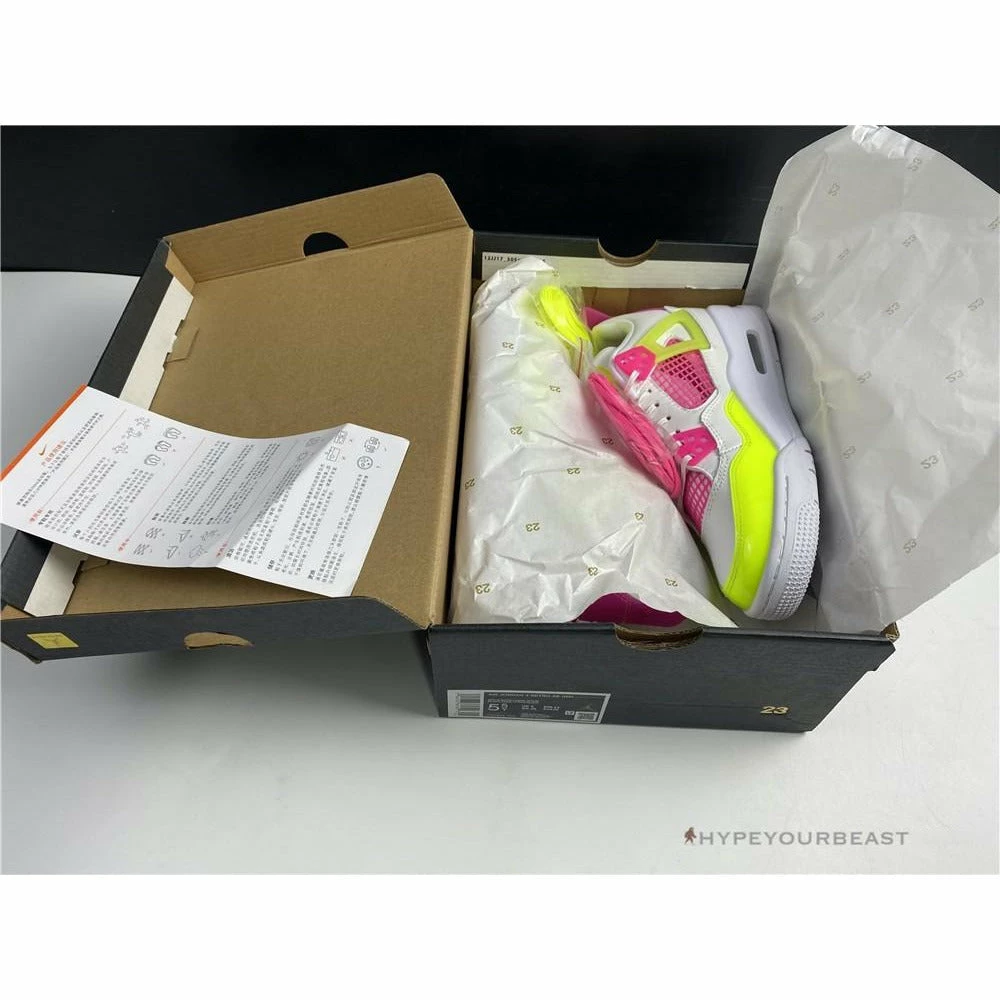 Air Jordan 4 Retro White Lemon Pink