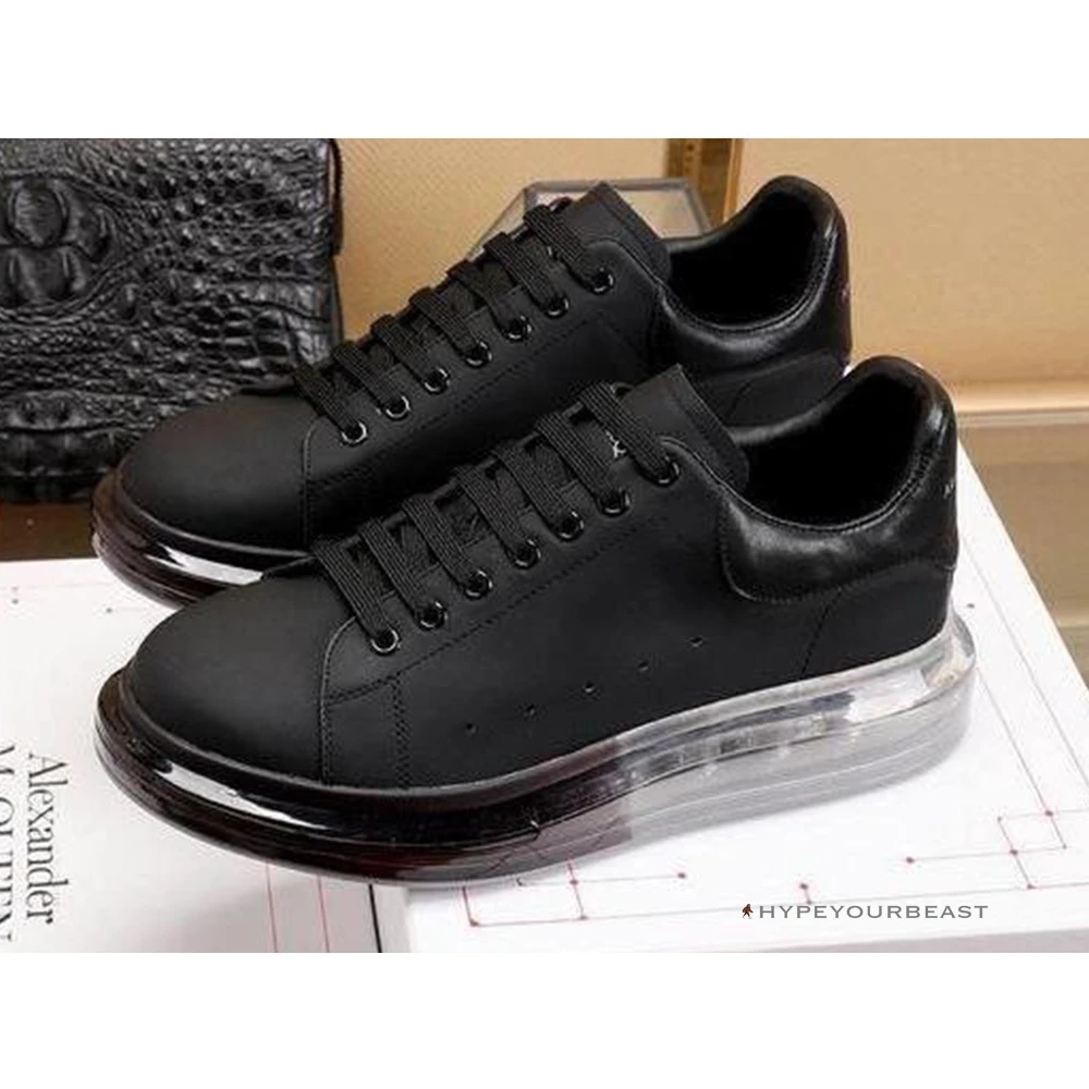 A. Mcqueen Alexander McQueen Black / Back Rubber Sole Sneaker