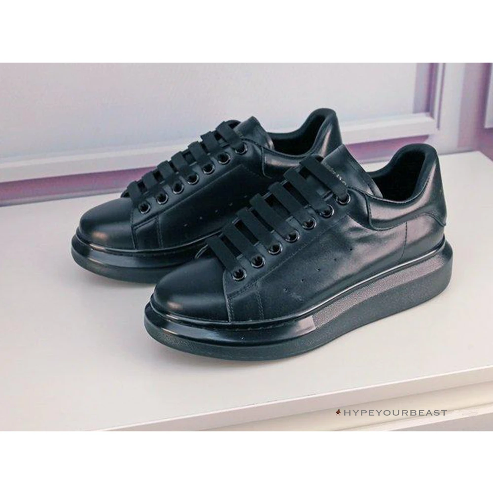 Alexander McQueen Black On Black Lace Up Sneaker A. Mcqueen