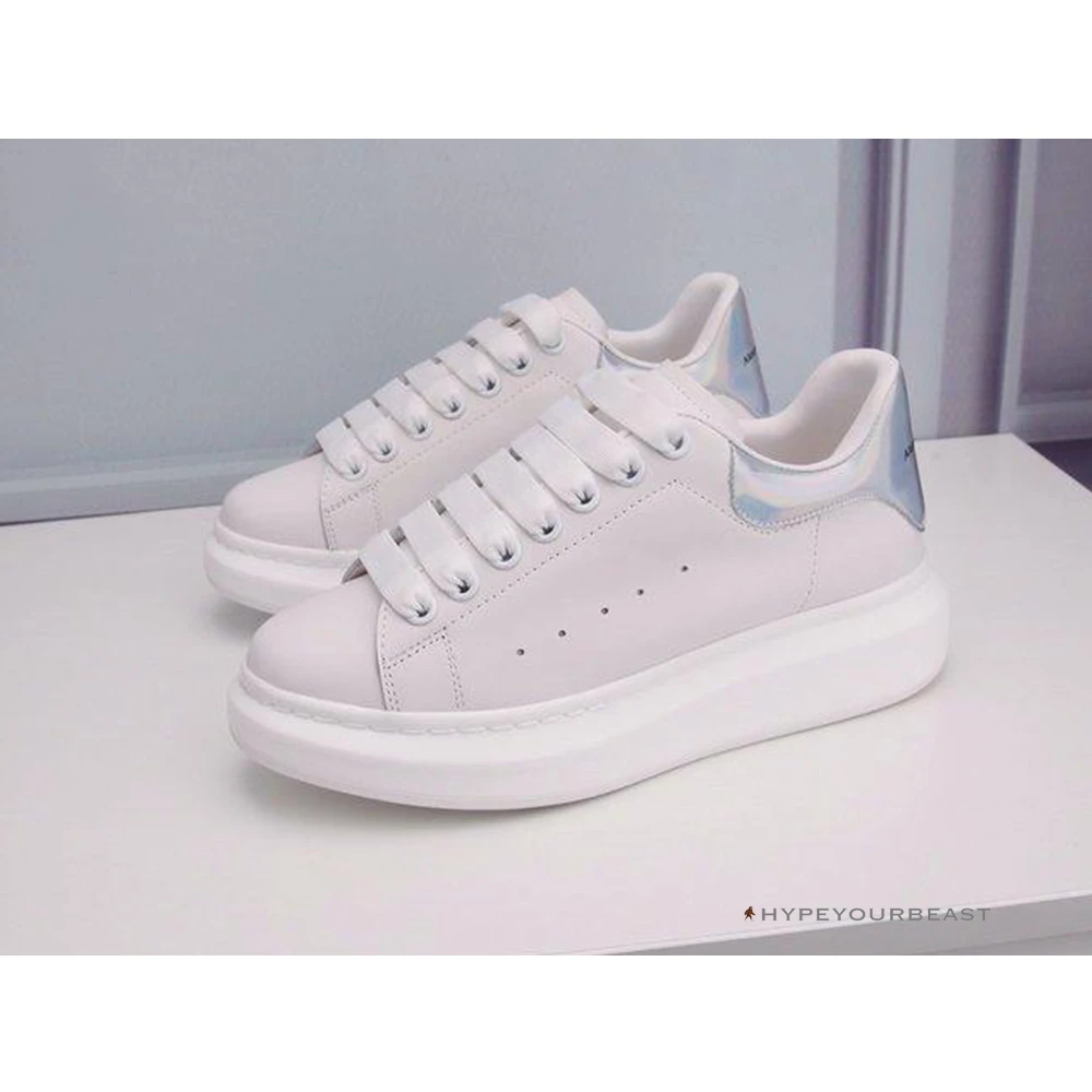 Alexander McQueen White / Silver Heel