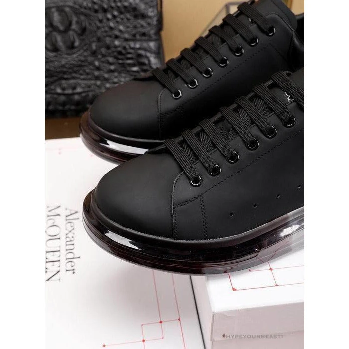 A. Mcqueen Alexander McQueen Black / Back Rubber Sole Sneaker