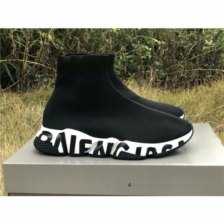 bcg sock sneakers ‘graffiti – black white’ Ba*len*cia*ga