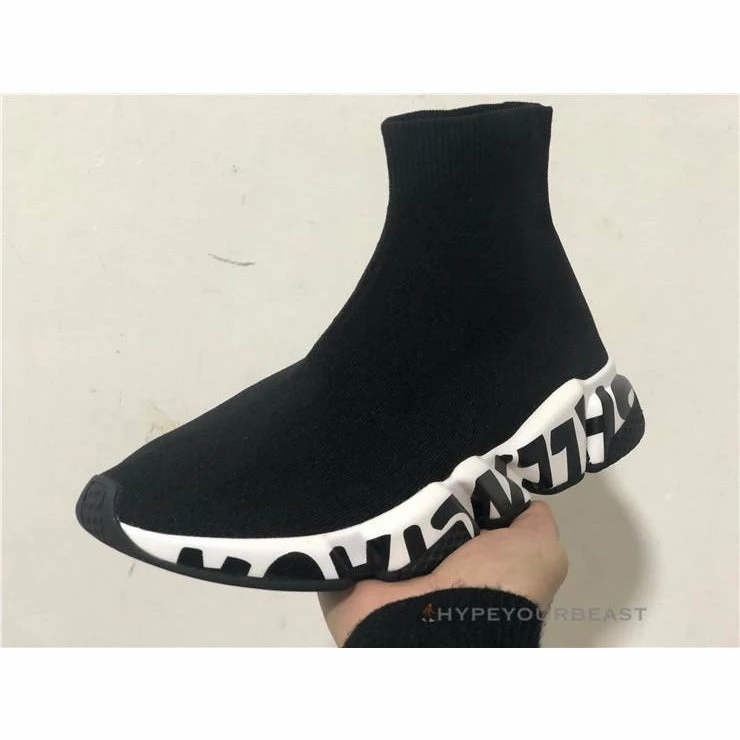 bcg sock sneakers ‘graffiti – black white’ Ba*len*cia*ga