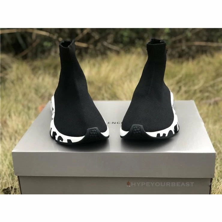 bcg sock sneakers ‘graffiti – black white’ Ba*len*cia*ga