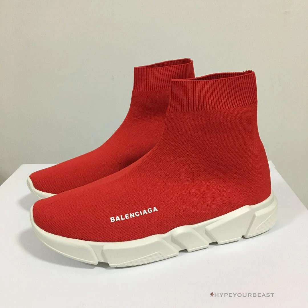 Ba*len*cia*ga bcg sock sneakers red