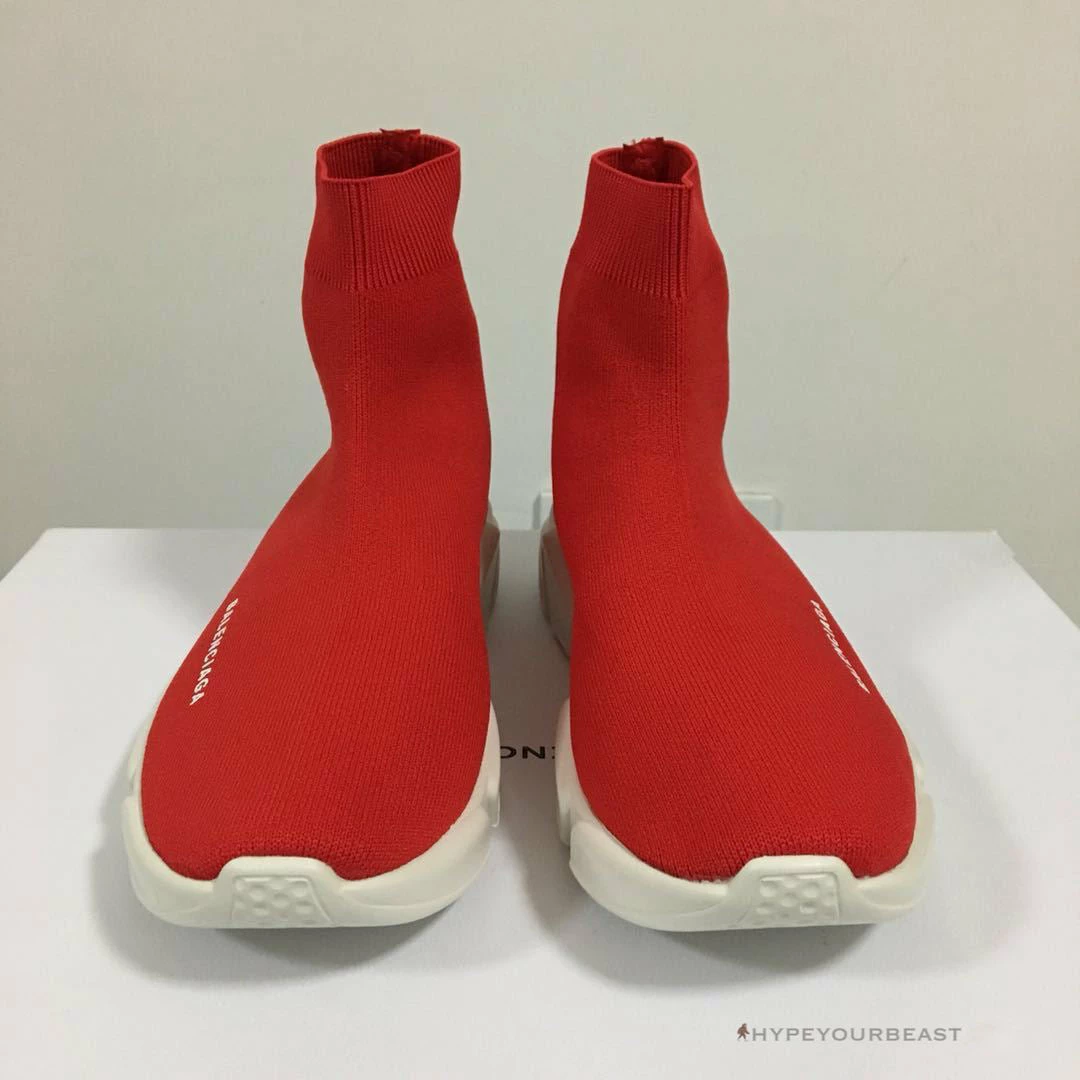 Ba*len*cia*ga bcg sock sneakers red