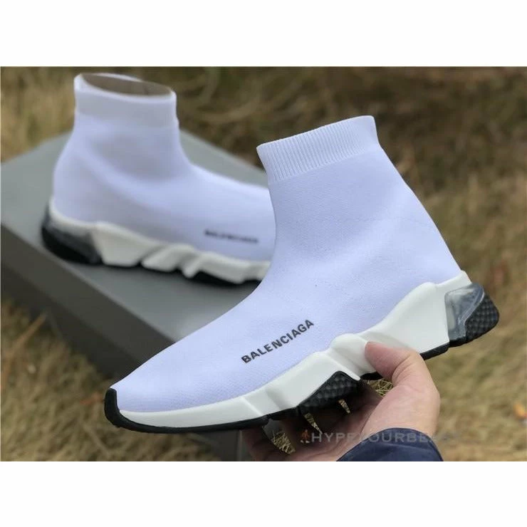 Ba*len*cia*ga bcg sock trainers white / white