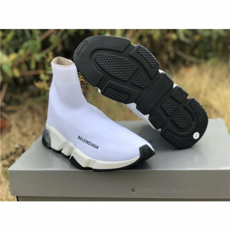 Ba*len*cia*ga bcg sock trainers white / white