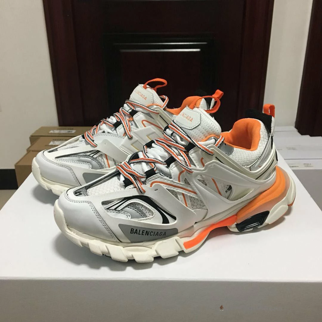 bcg track sneakers white / orange Ba*len*cia*ga