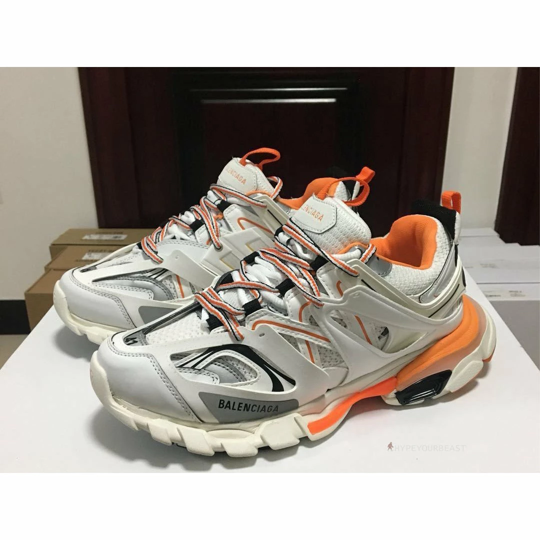 bcg track sneakers white / orange Ba*len*cia*ga