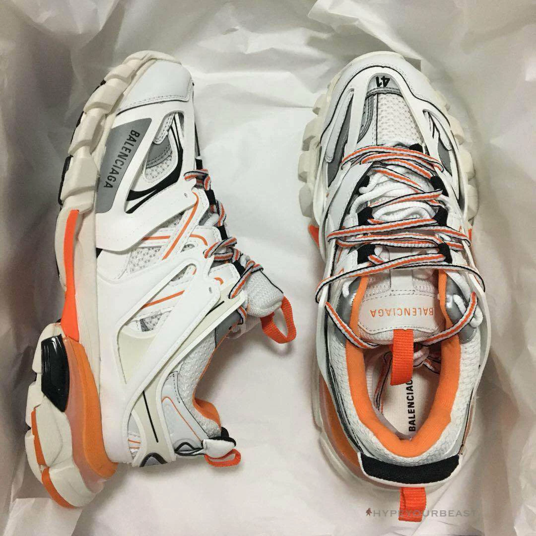 bcg track sneakers white / orange Ba*len*cia*ga