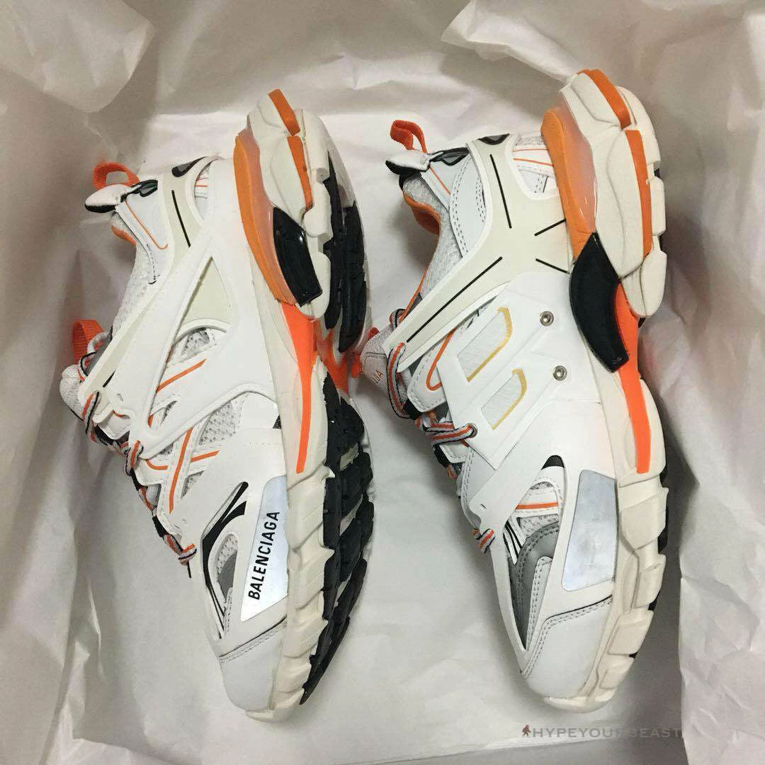 bcg track sneakers white / orange Ba*len*cia*ga