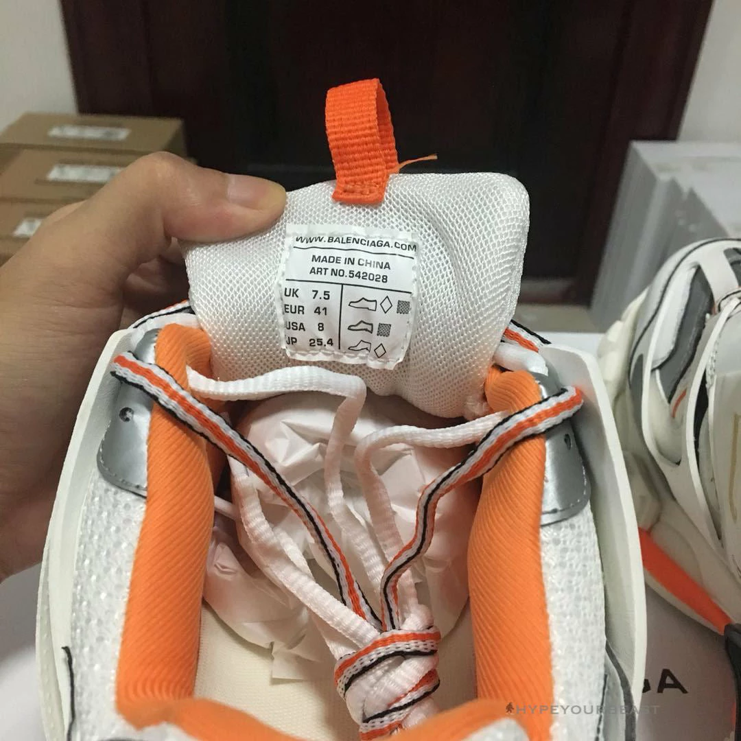 bcg track sneakers white / orange Ba*len*cia*ga