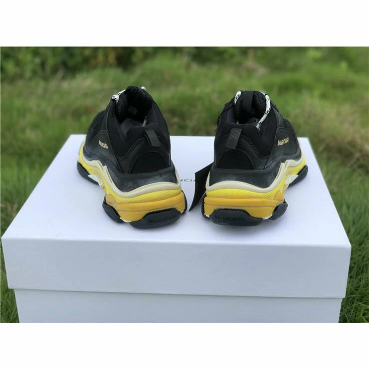 BCG Triple S Sneakers Black / Yellow