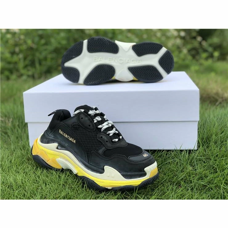 BCG Triple S Sneakers Black / Yellow
