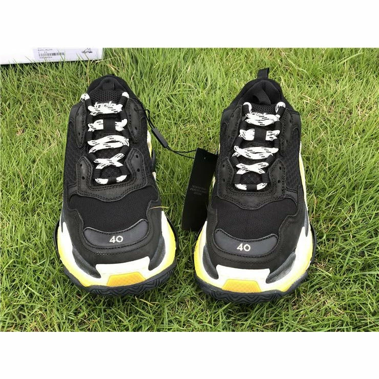 BCG Triple S Sneakers Black / Yellow