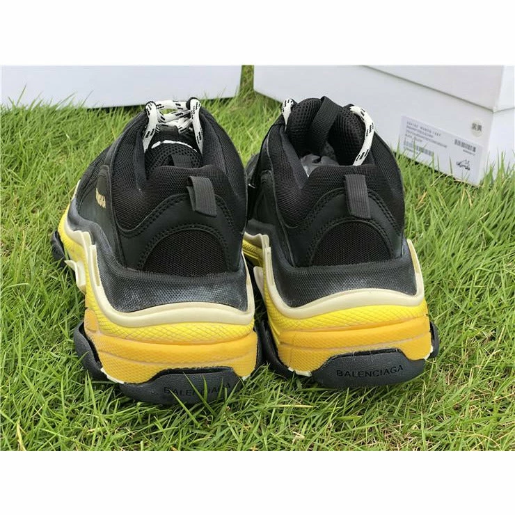 BCG Triple S Sneakers Black / Yellow