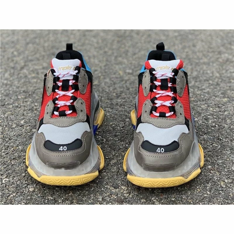 bcg triple s ‘multi-color’ blue red Ba*len*cia*ga triple s