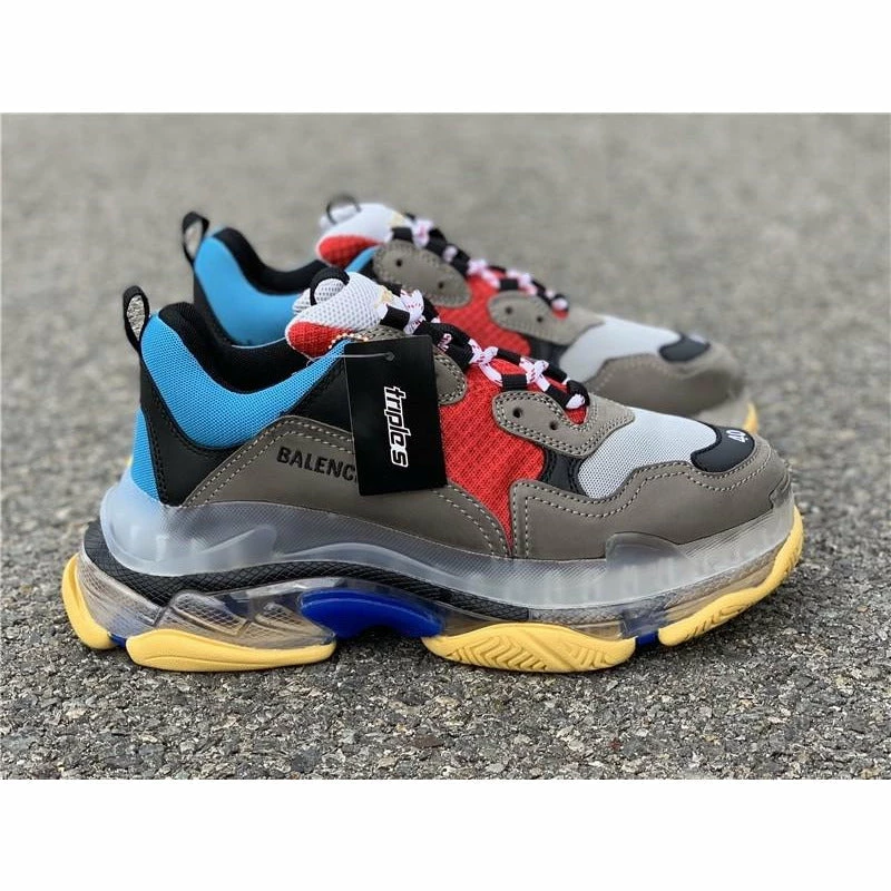 bcg triple s ‘multi-color’ blue red Ba*len*cia*ga triple s