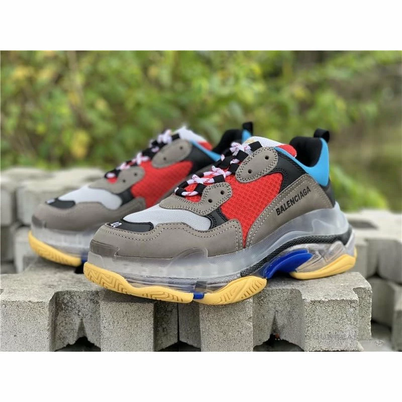bcg triple s ‘multi-color’ blue red Ba*len*cia*ga triple s