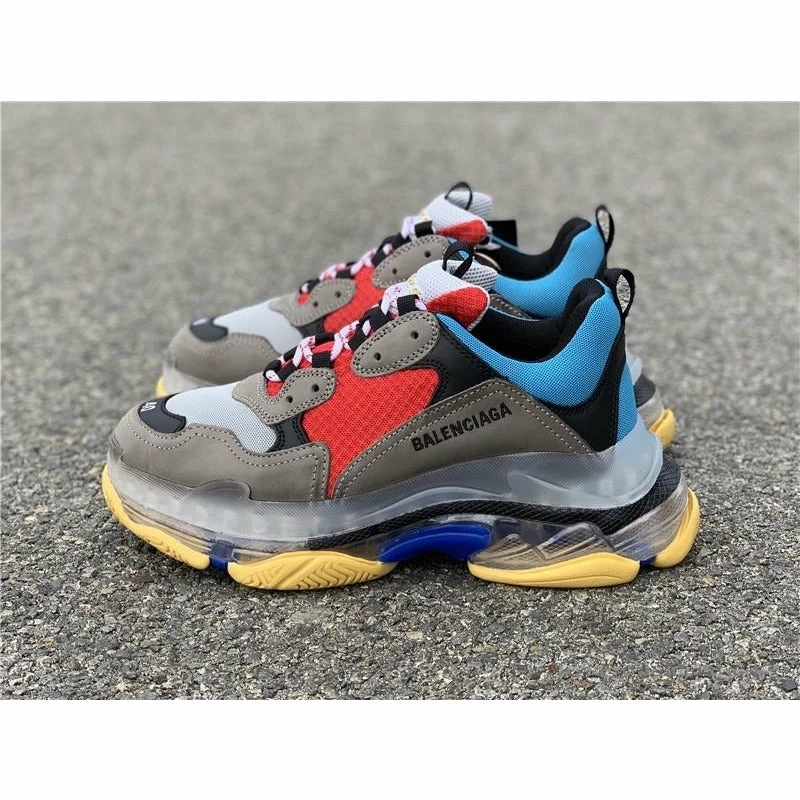 bcg triple s ‘multi-color’ blue red Ba*len*cia*ga triple s