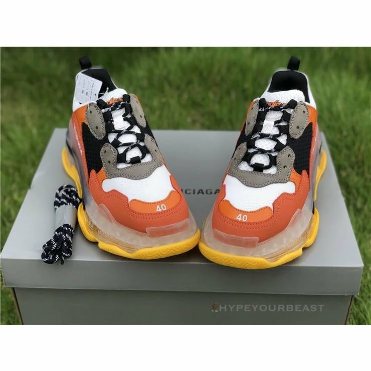 bcg triple s orange Ba*len*cia*ga