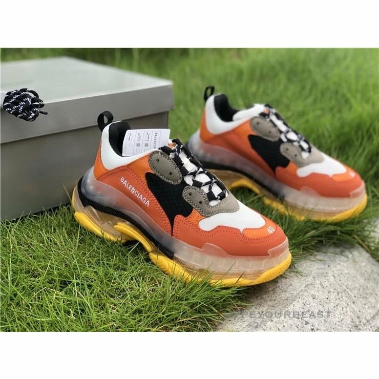 bcg triple s orange Ba*len*cia*ga