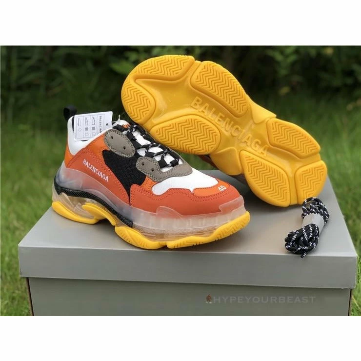 bcg triple s orange Ba*len*cia*ga