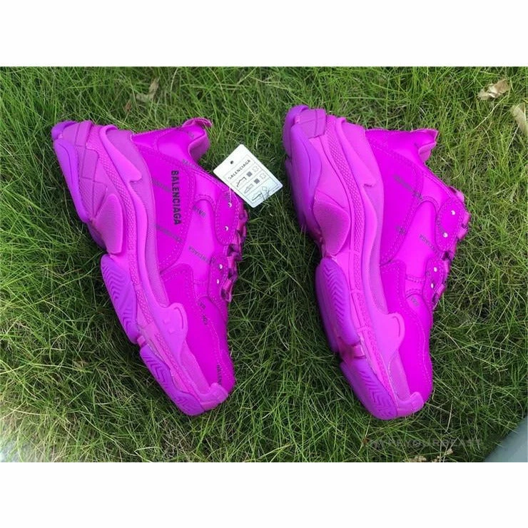 bcg triple s all over logo pink Ba*len*cia*ga