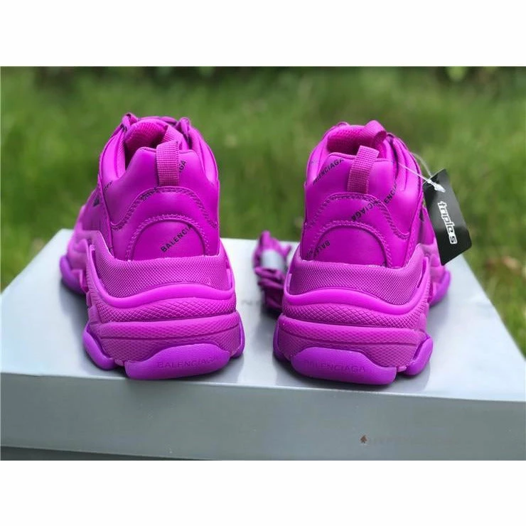 bcg triple s all over logo pink Ba*len*cia*ga