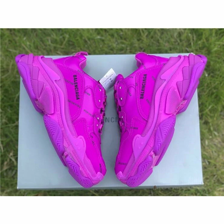 bcg triple s all over logo pink Ba*len*cia*ga