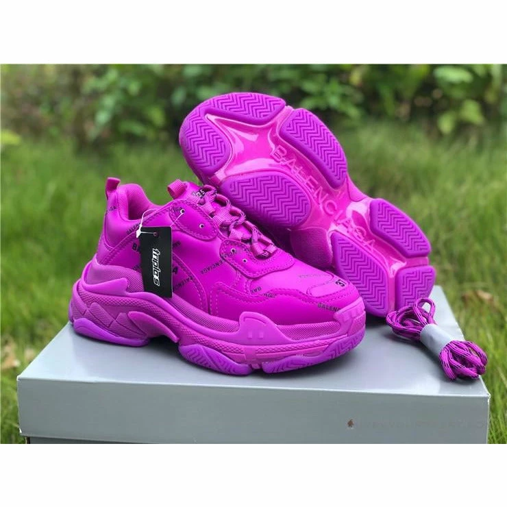 bcg triple s all over logo pink Ba*len*cia*ga