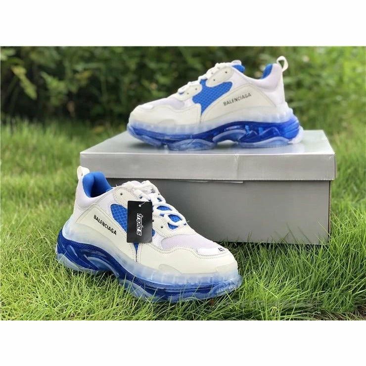 bcg triple s white / blue Ba*len*cia*ga