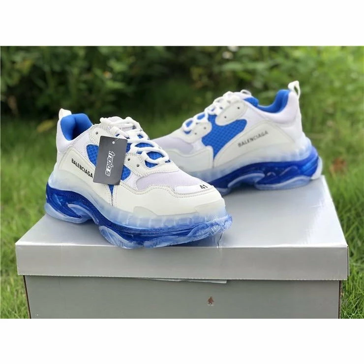 bcg triple s white / blue Ba*len*cia*ga