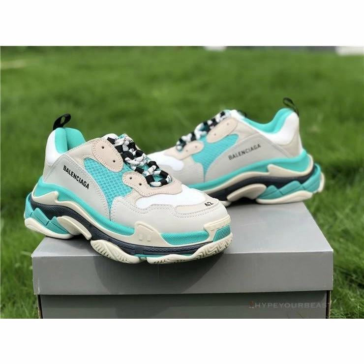 bcg triple s white green Ba*len*cia*ga triple s
