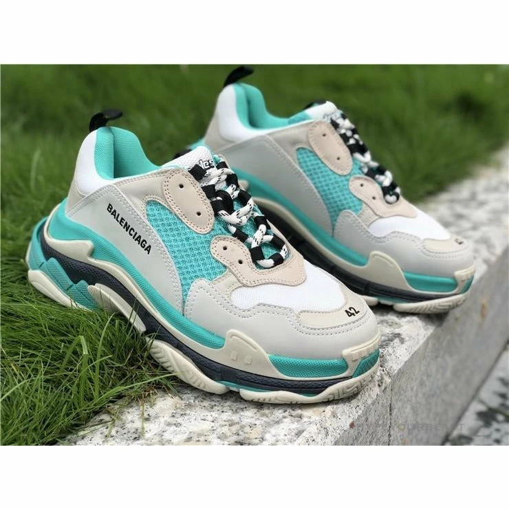 bcg triple s white green Ba*len*cia*ga triple s