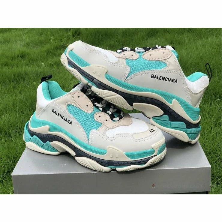 bcg triple s white green Ba*len*cia*ga triple s