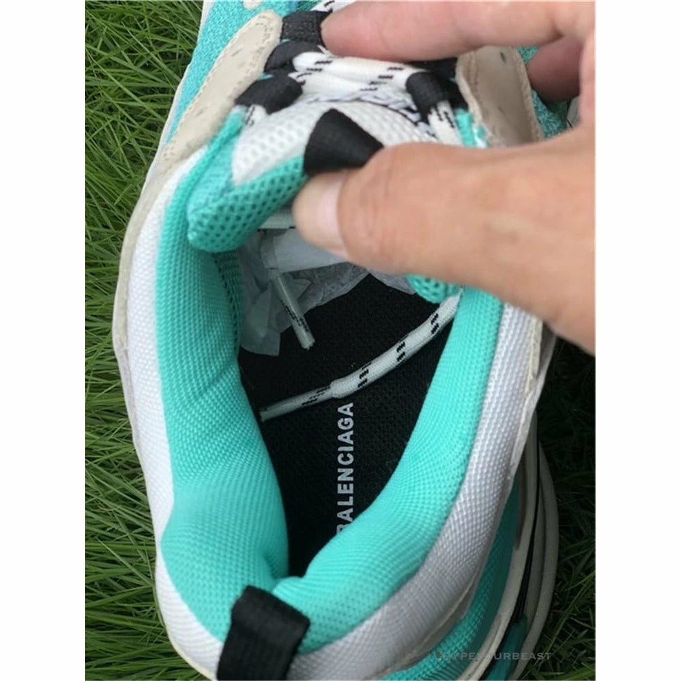 bcg triple s white green Ba*len*cia*ga triple s