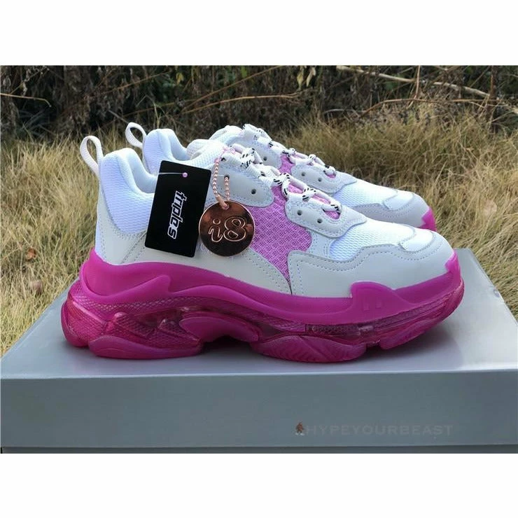 bcg triple s white / pink Ba*len*cia*ga