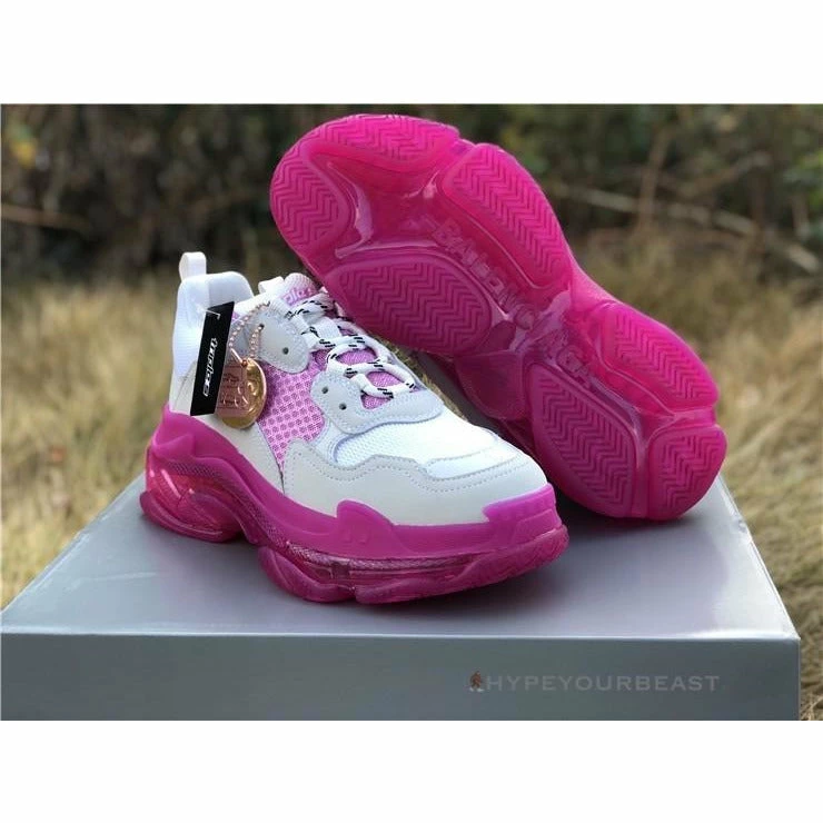 bcg triple s white / pink Ba*len*cia*ga