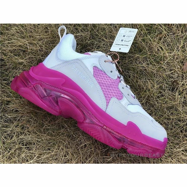 bcg triple s white / pink Ba*len*cia*ga