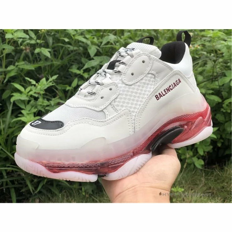 Ba*len*cia*ga bcg triple s white / red