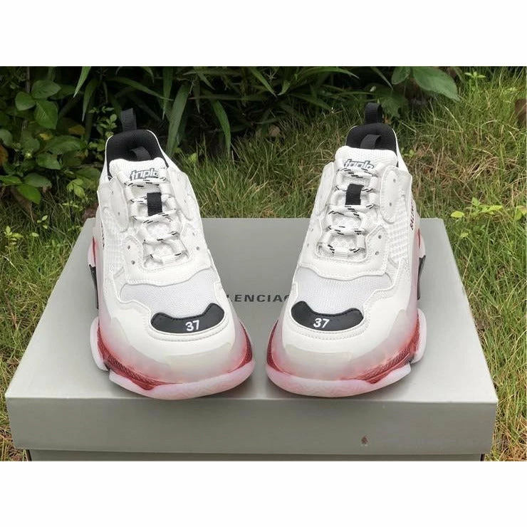 Ba*len*cia*ga bcg triple s white / red