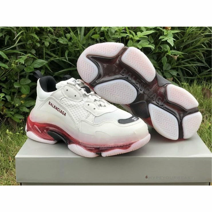 Ba*len*cia*ga bcg triple s white / red