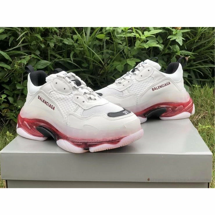 Ba*len*cia*ga bcg triple s white / red