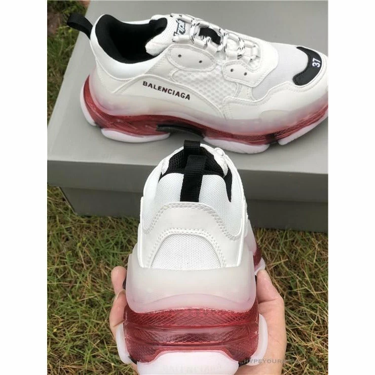 Ba*len*cia*ga bcg triple s white / red