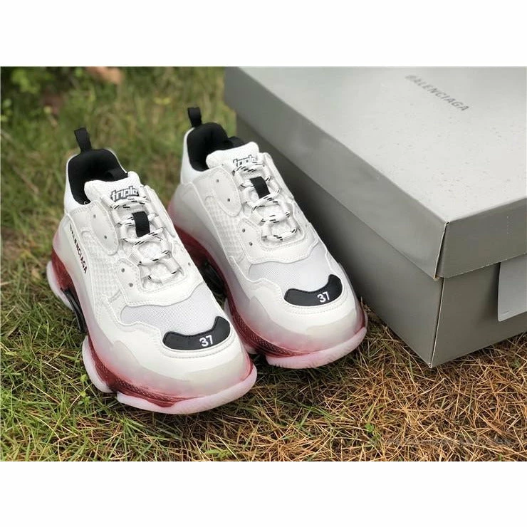 Ba*len*cia*ga bcg triple s white / red