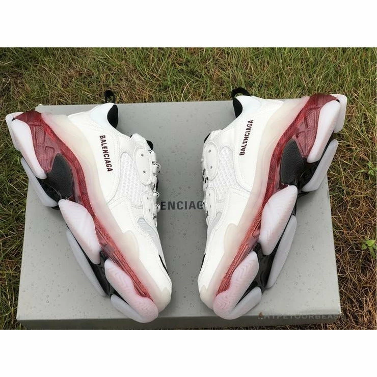Ba*len*cia*ga bcg triple s white / red