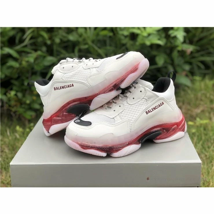 Ba*len*cia*ga bcg triple s white / red