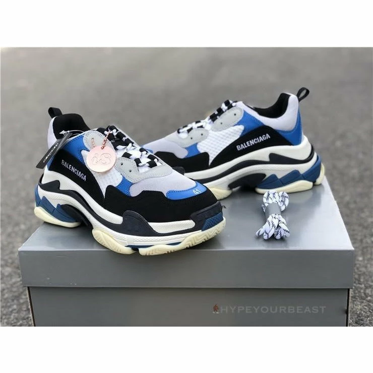 BCG Triple S Sneakers Black / Blue / White